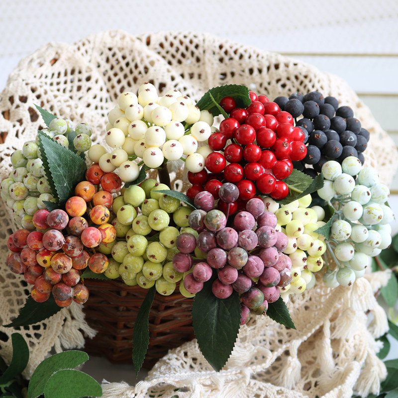 Florist Supply Bulk - 1 قطعة من زهرة التوت الاصطناعية