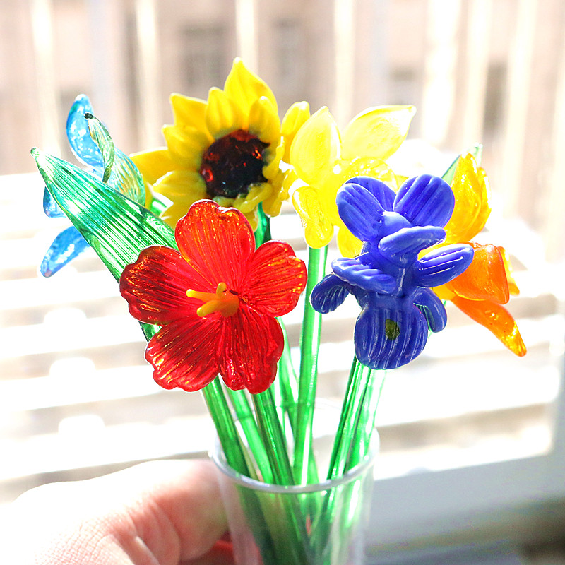 Florist Supply Vases - جميلة محاكاة الحرفية زجاج مورانو زهرة